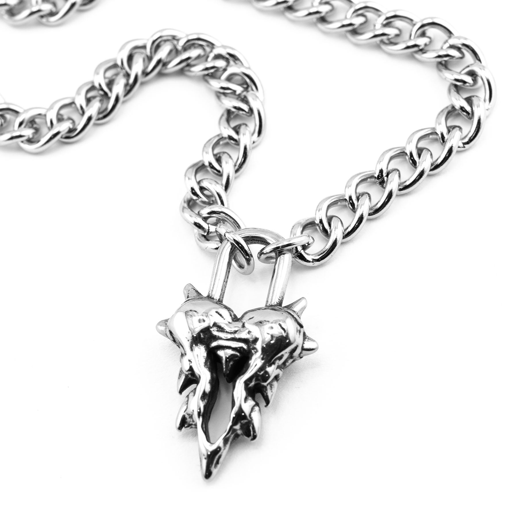 Feral Heart Pendant | Punk Lock Chain