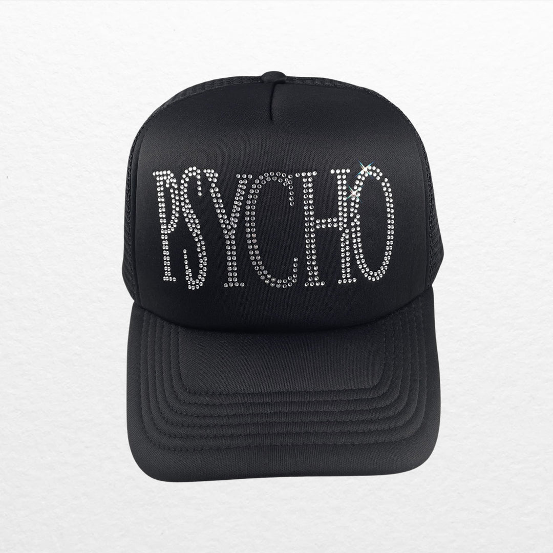 Personal Fears X American Psycho Movie Rhinestone Trucker Hat Front