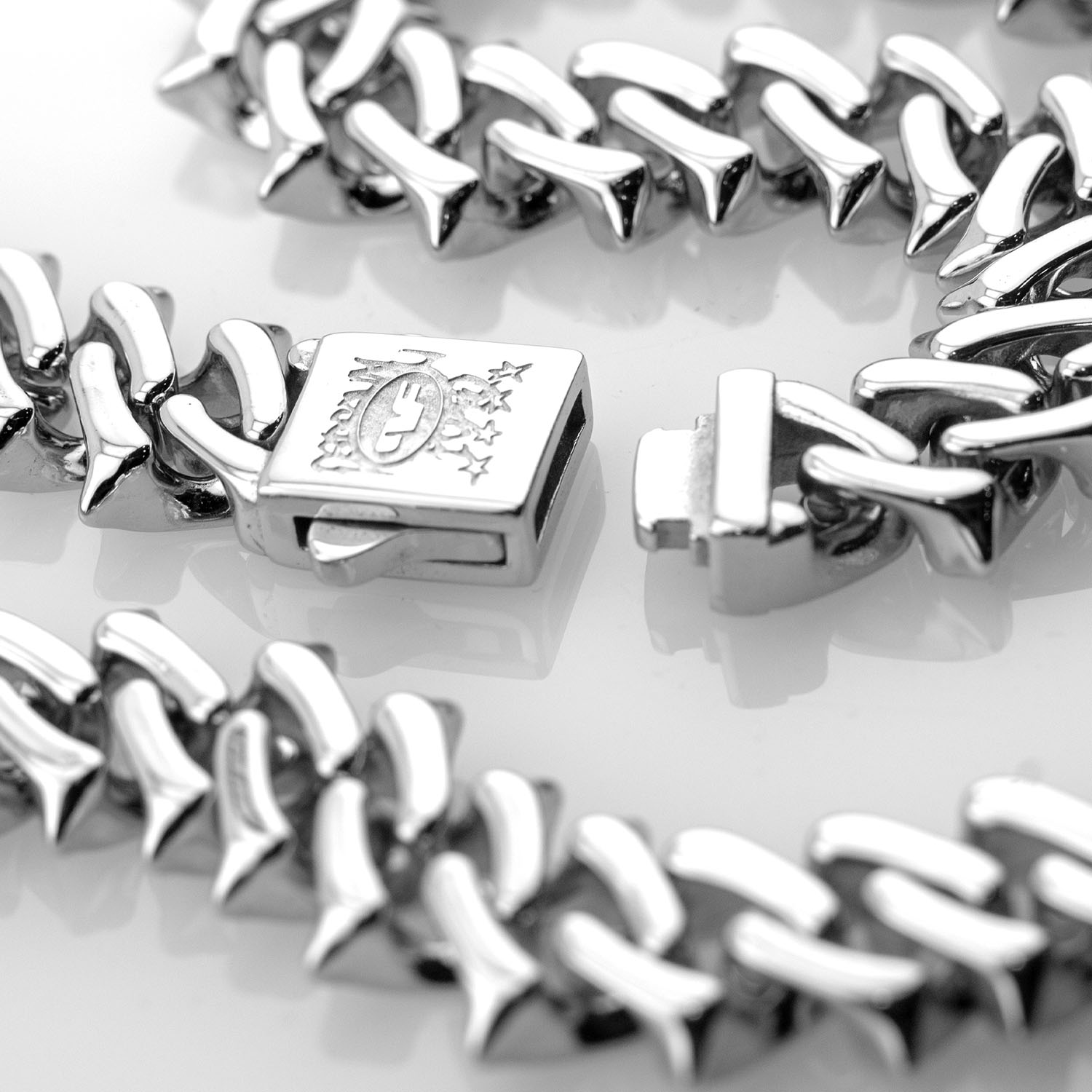Raptor Link 2.0 XL Necklace | Stainless Steel | Spiked Cuban Link