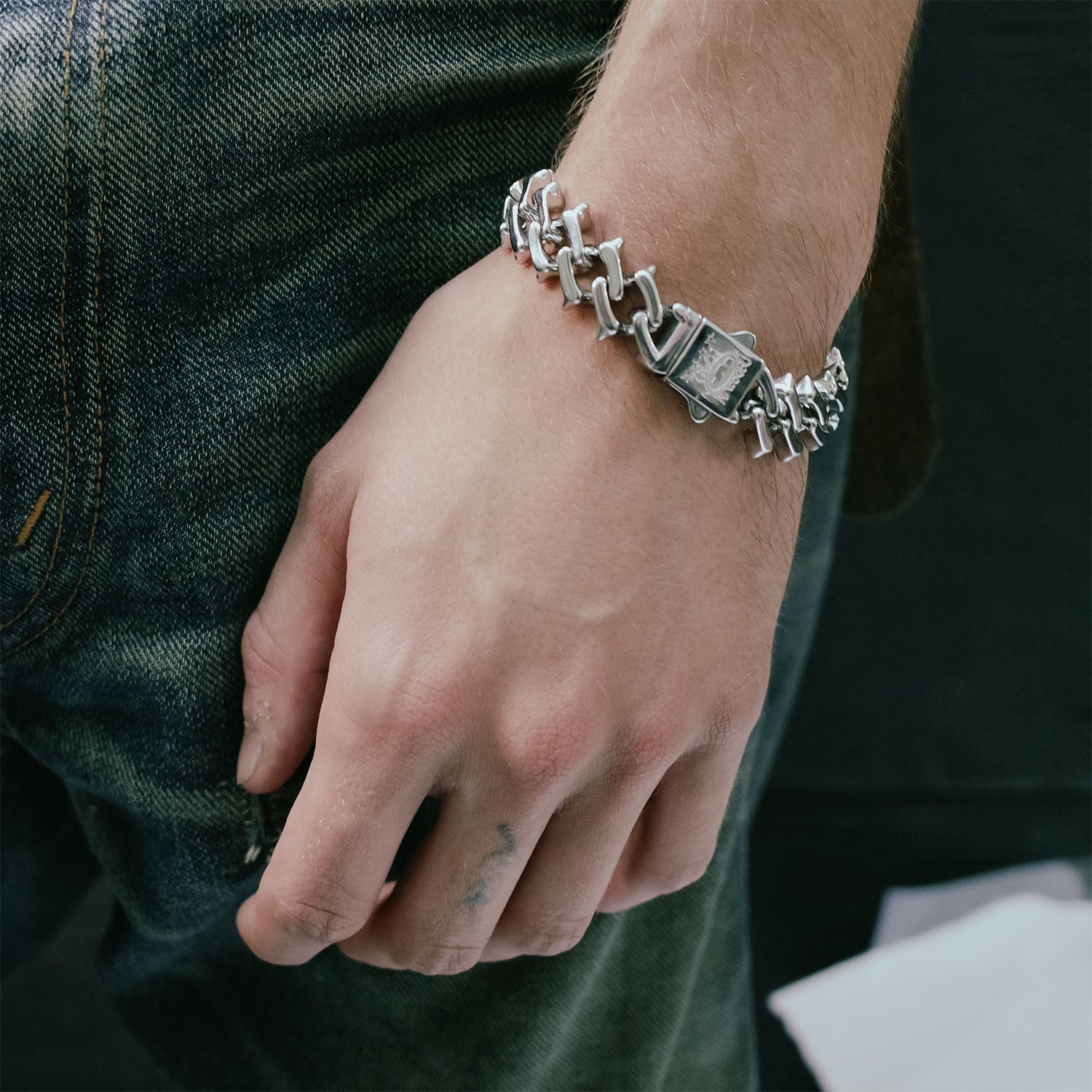 Raptor Link 2.0 Bracelet | Stainless Steel | Spiked Cuban Link