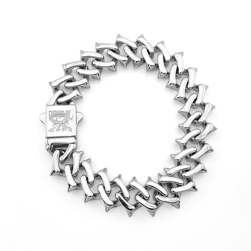Raptor Link 2.0 Bracelet Bracelets Personal Fears Personal Fears Raptor Link 2.0 Bracelet  | Stainless Steel | Spiked Cuban Link