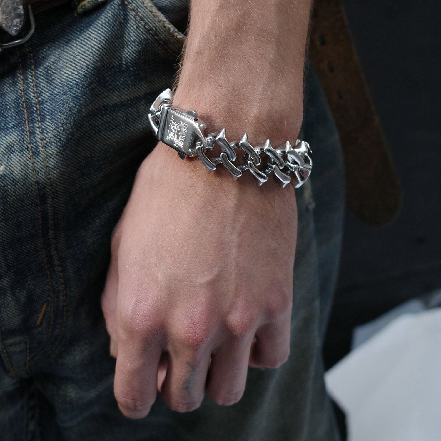 Raptor Link 2.0 XL Bracelet | Stainless Steel | Spiked Cuban Link