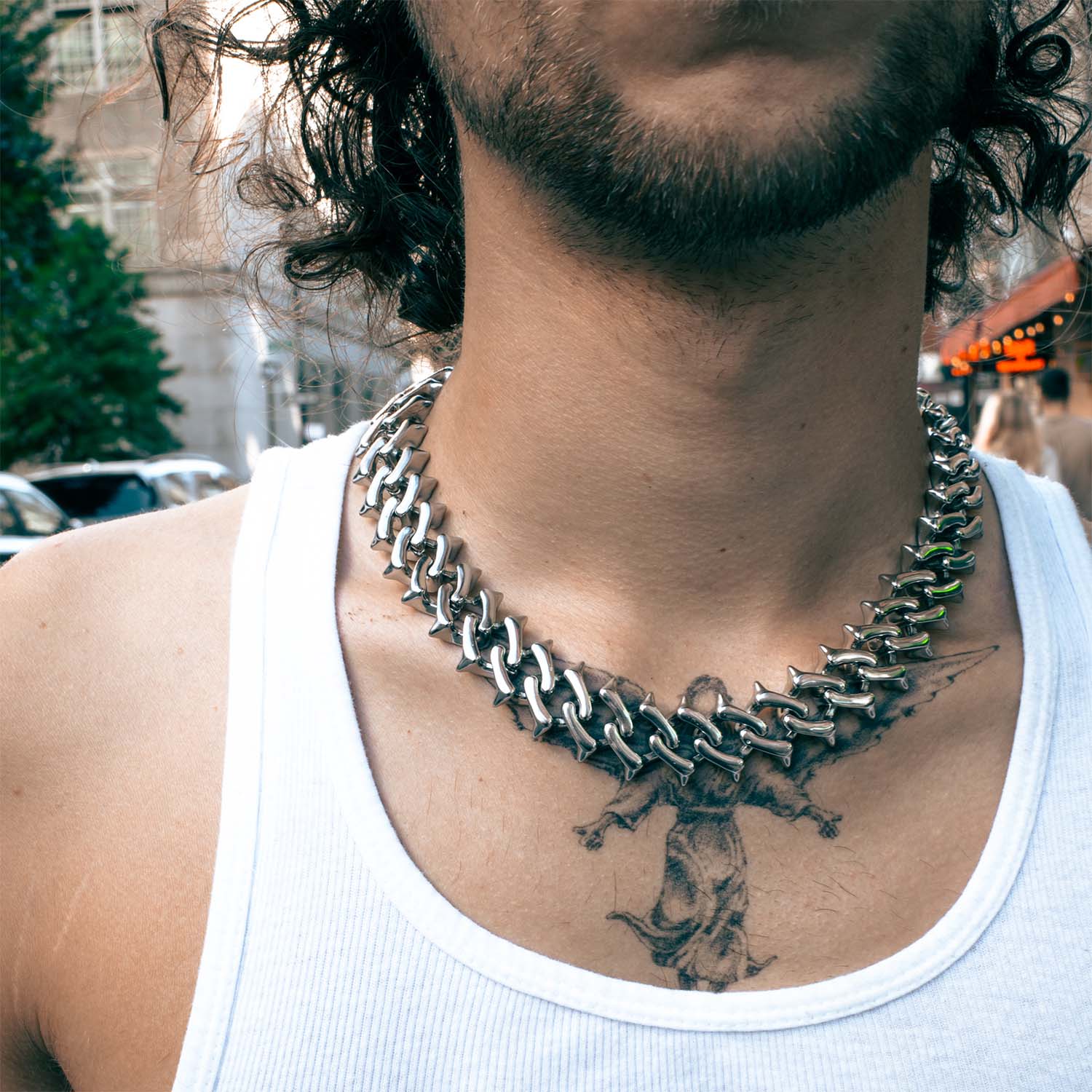 Raptor Link 2.0 XL Necklace | Stainless Steel | Spiked Cuban Link