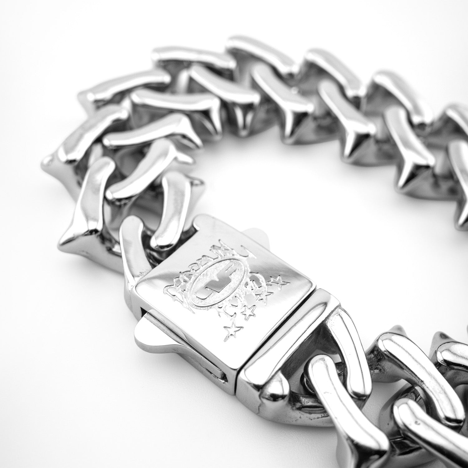 Raptor Link 2.0 XL Bracelet | Stainless Steel | Spiked Cuban Link