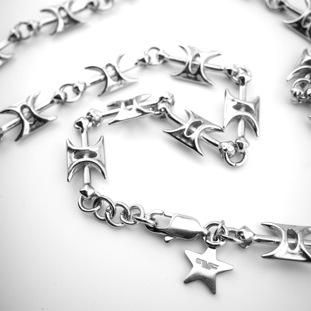 Razor Wire Link Necklace Necklaces Personal Fears Personal Fears Razor Wire Link Necklace | Barbed Wire Chain | Silver Necklace