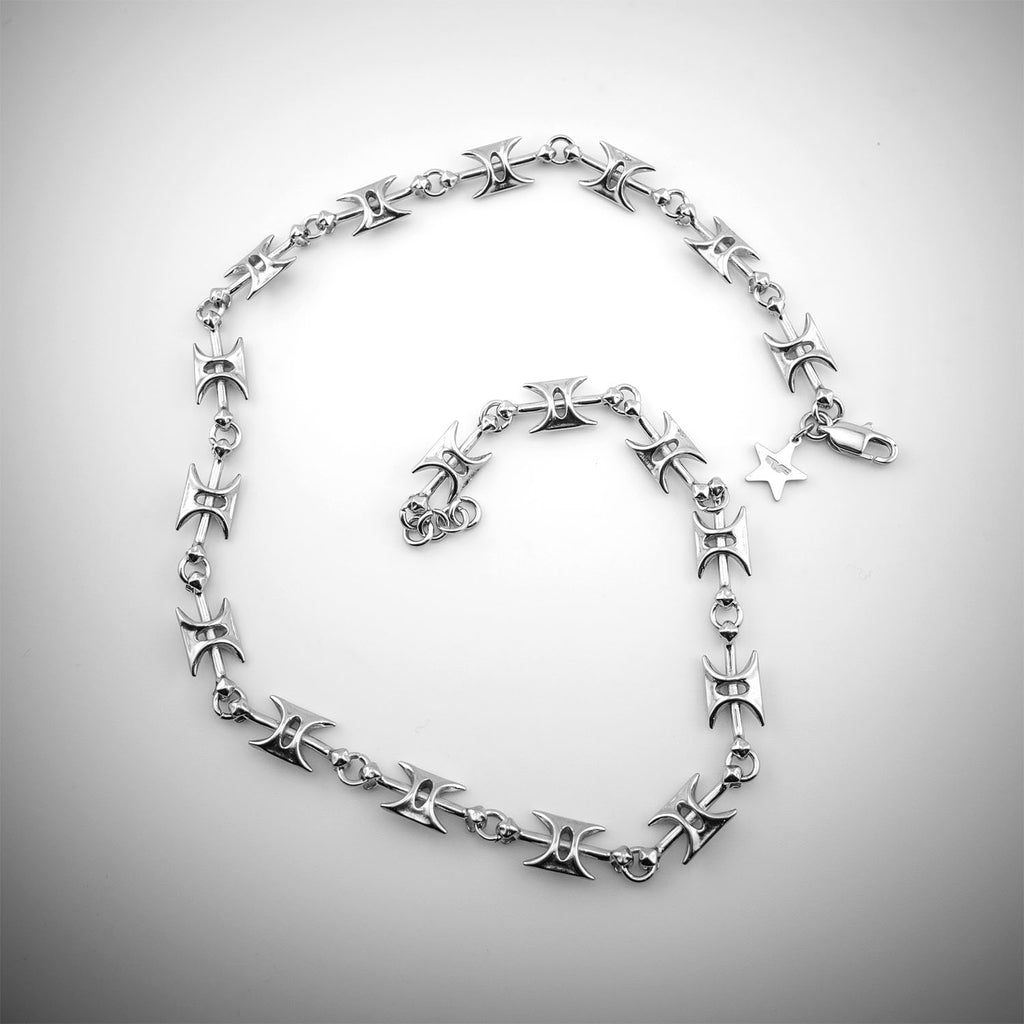 Razor Wire Link Necklace Necklaces Personal Fears Personal Fears Razor Wire Link Necklace | Barbed Wire Chain | Silver Necklace