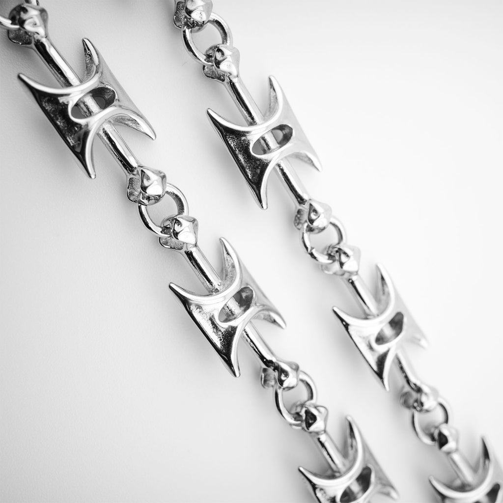 Razor Wire Link Necklace Necklaces Personal Fears Personal Fears Razor Wire Link Necklace | Barbed Wire Chain | Silver Necklace