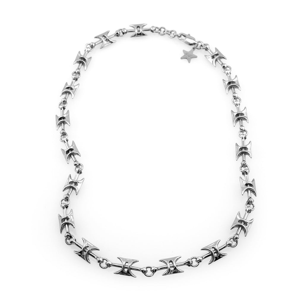 Razor Wire Link Necklace Necklaces Personal Fears Personal Fears Razor Wire Link Necklace | Barbed Wire Chain | Silver Necklace