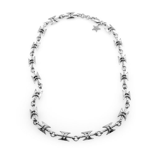 Razor Wire Link Necklace Necklaces Personal Fears Personal Fears Razor Wire Link Necklace | Barbed Wire Chain | Silver Necklace