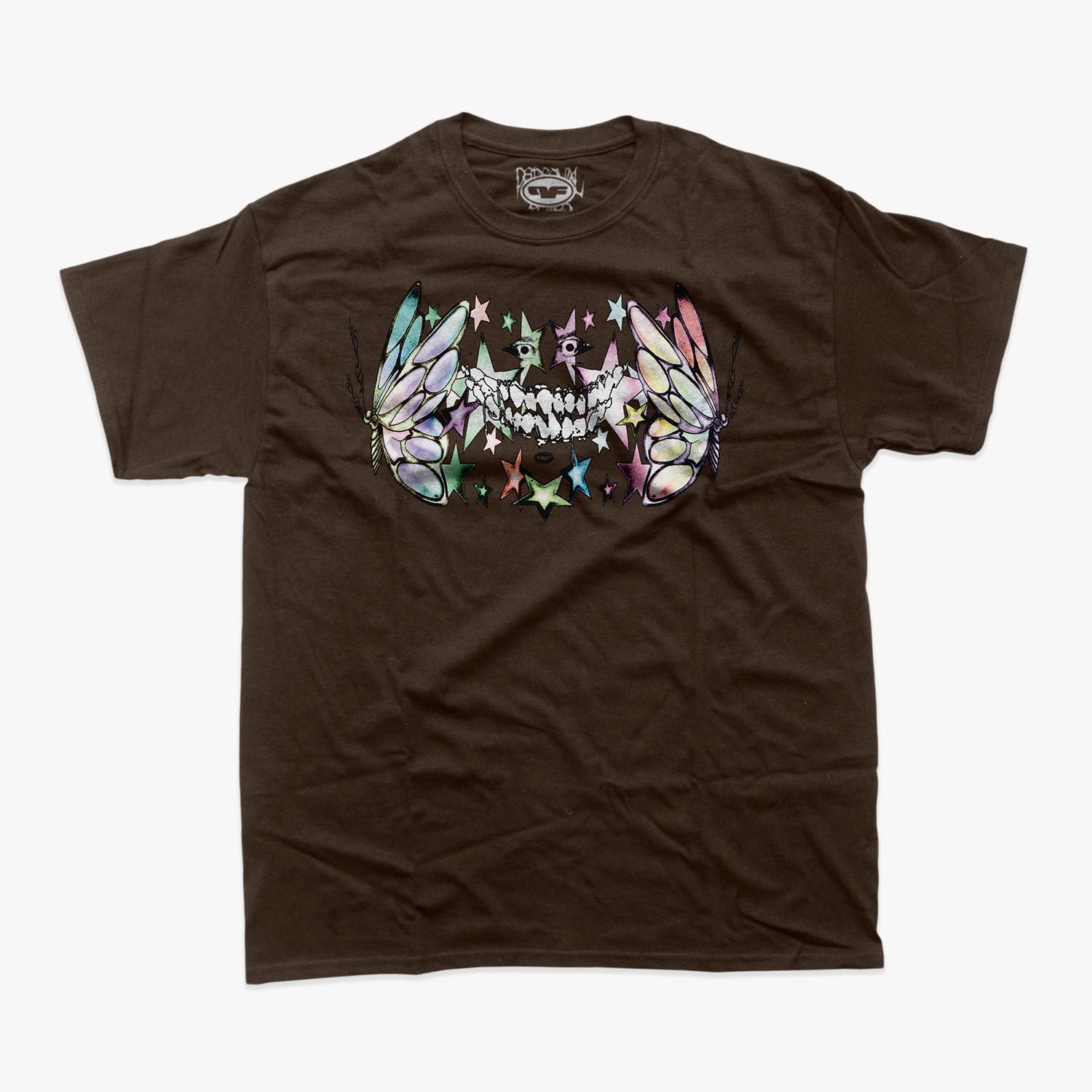 Research Chemicals Tee - Brown Shirts & Tops Personal Fears Personal Fears Research Chemicals Tee - Brown - Stars and Butterfly