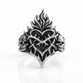 Silver Sacred Heart Ring