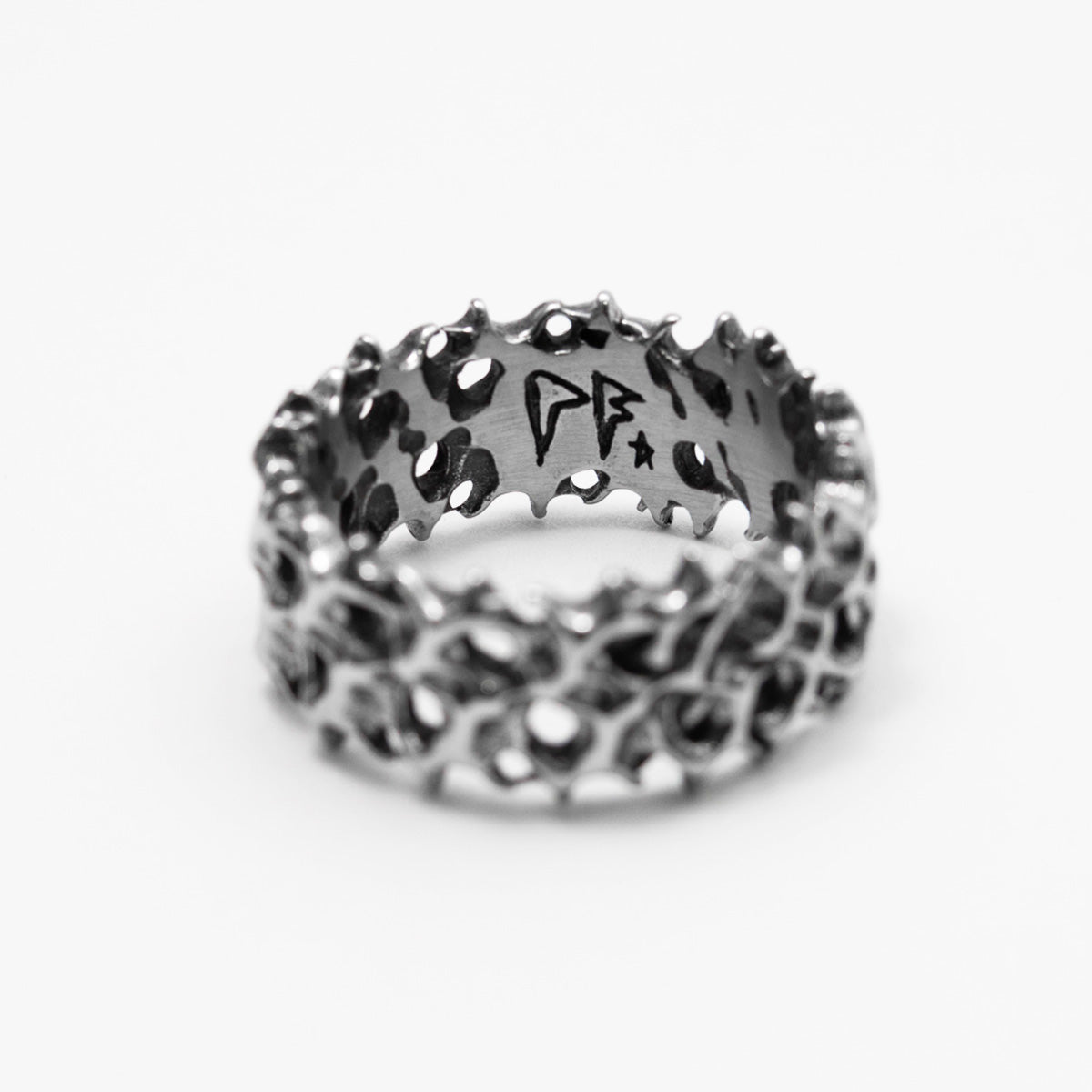 Sludge Ring Rings Personal Fears Personal Fears Sludge Ring - Organic Molten Stainless Steel Statement Ring