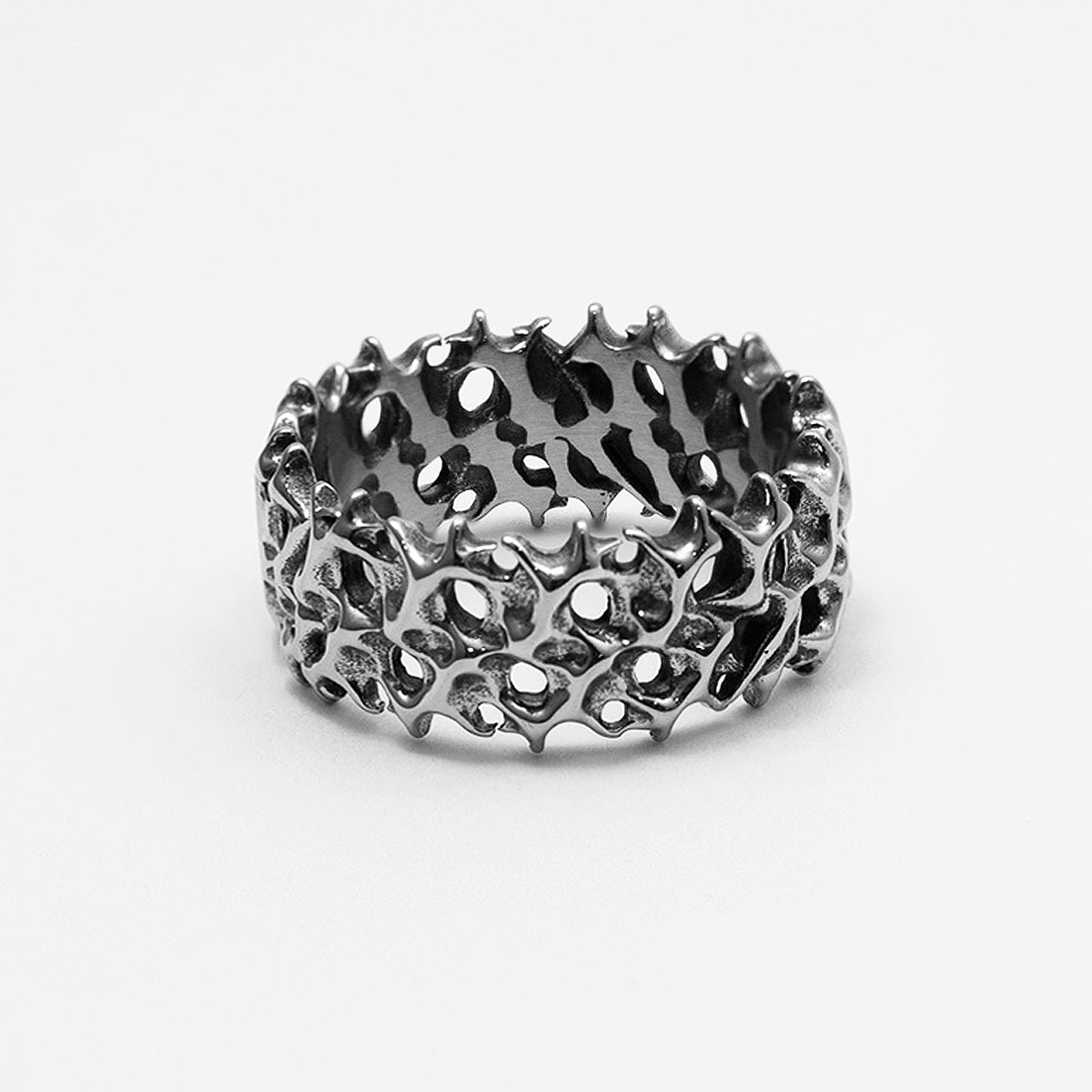 Sludge Ring Rings Personal Fears Personal Fears Sludge Ring - Organic Molten Stainless Steel Statement Ring