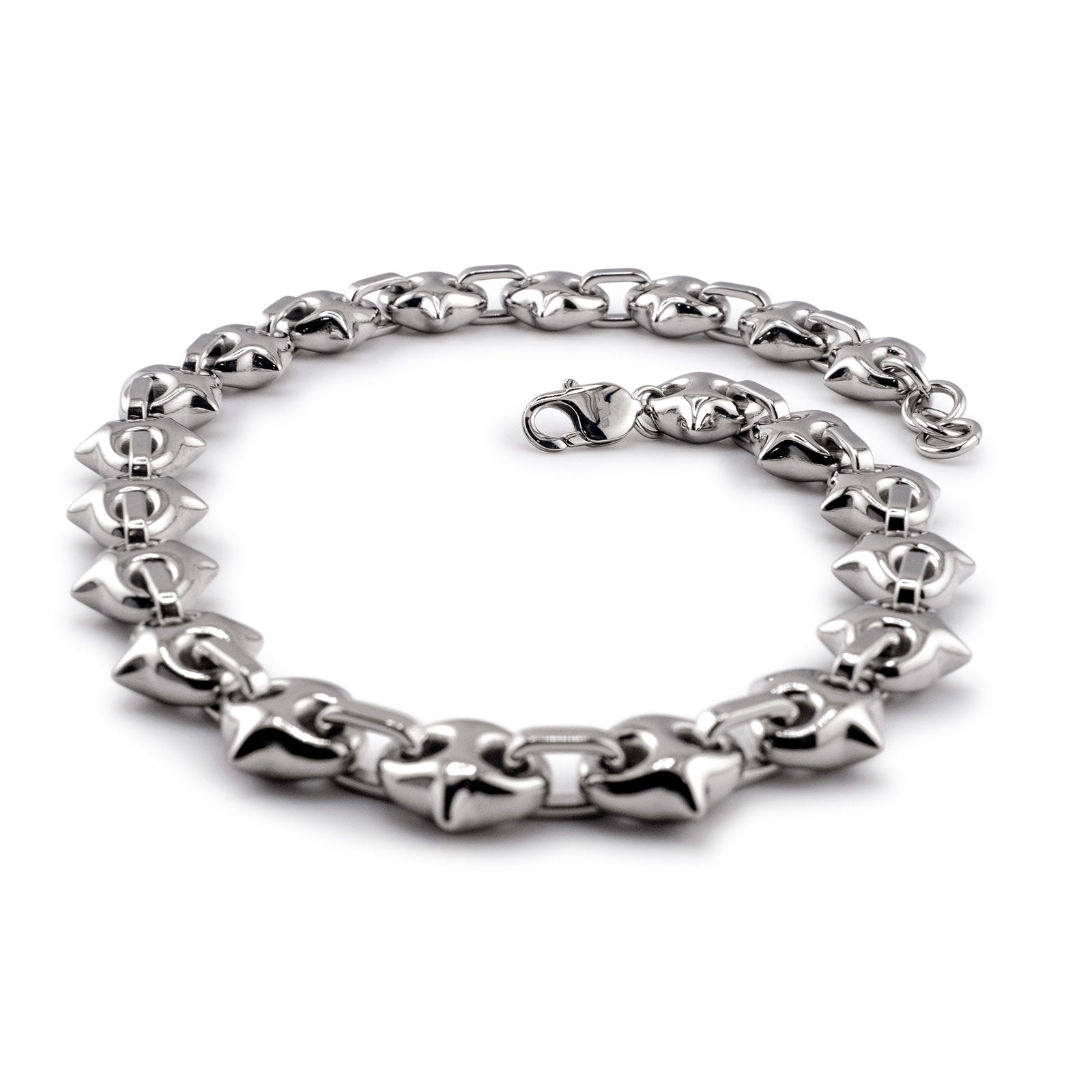 GUCCI イタリアストライプチェーンデザイン Spiked Gucci Link Chain
