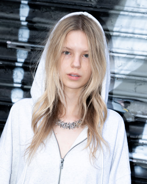 Spinal Link Necklace Necklaces Personal Fears Personal Fears Spinal Link Necklace | Stainless Steel | Spikey Chain Silver