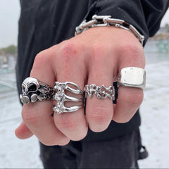 Personal Fears Stainless Steel Rings On Hand