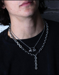 Guy Wearing Personal Fears Stainless Steel Necklace