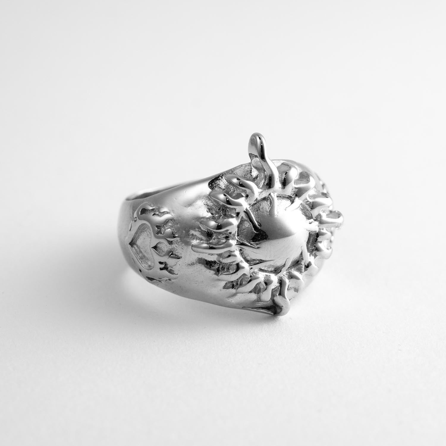 Black Hole Sun Ring Rings Personal Fears Personal Fears Black Hole Sun Ring - Silver Rings Men - Tattoo Jewelry