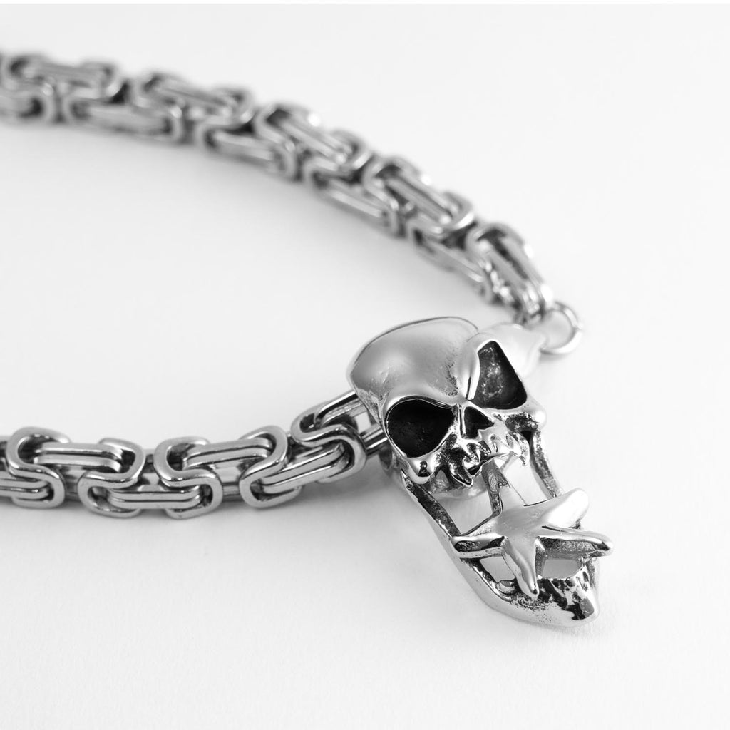 Famous Skull Pendant Chain Necklaces Personal Fears Personal Fears Famous Skull Pendant Chain - Statement Necklace Silver - Stainless Steel