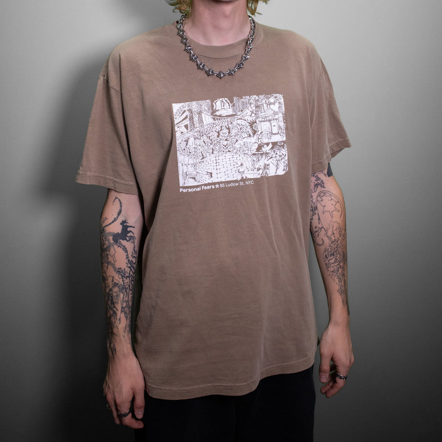 Shop Tee - Faded Brown Shirts & Tops Personal Fears Personal Fears 