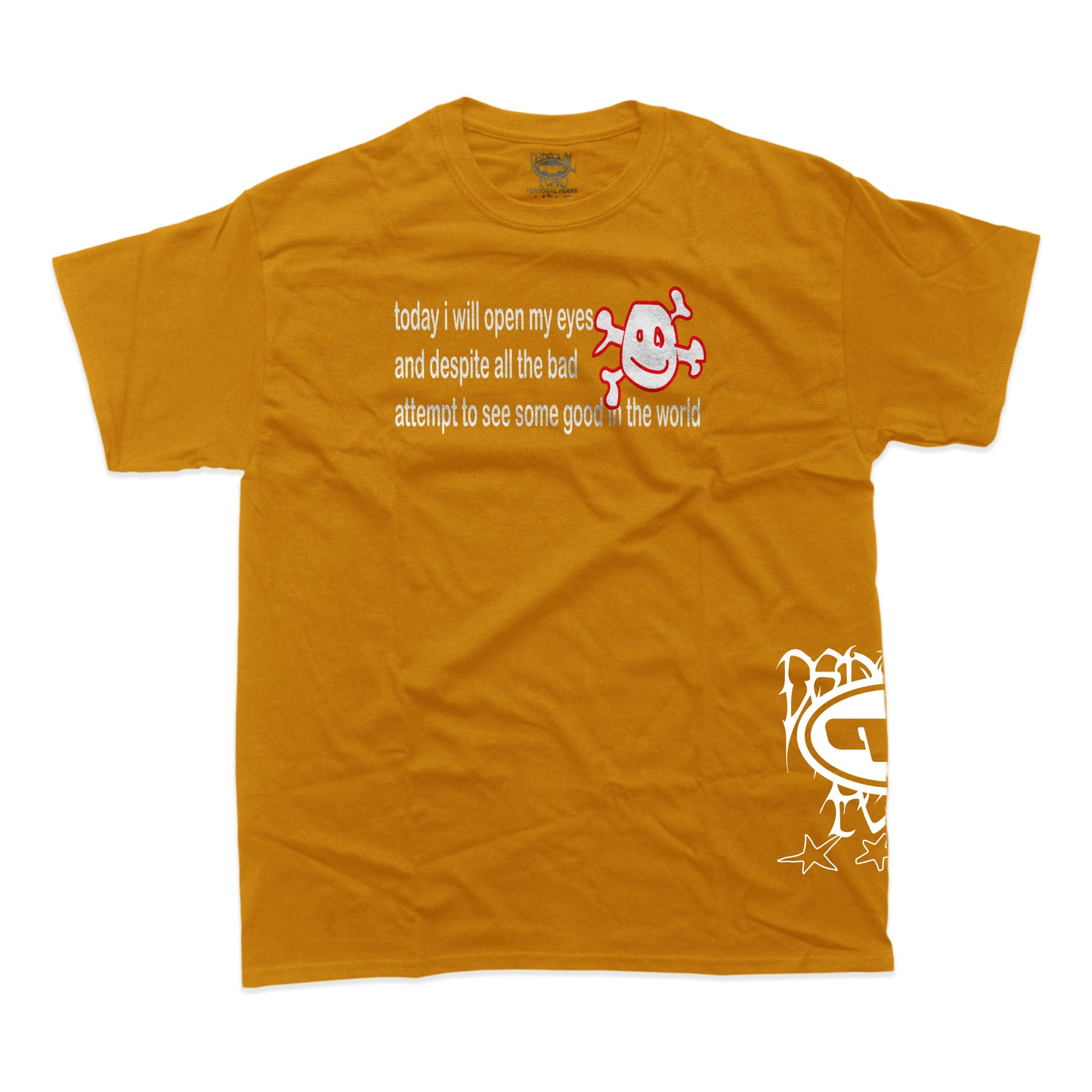 Good Day Tee- Orange shirt Personal Fears Personal Fears Good Day Tee- Orange - Y2K Tees - Vintage Style