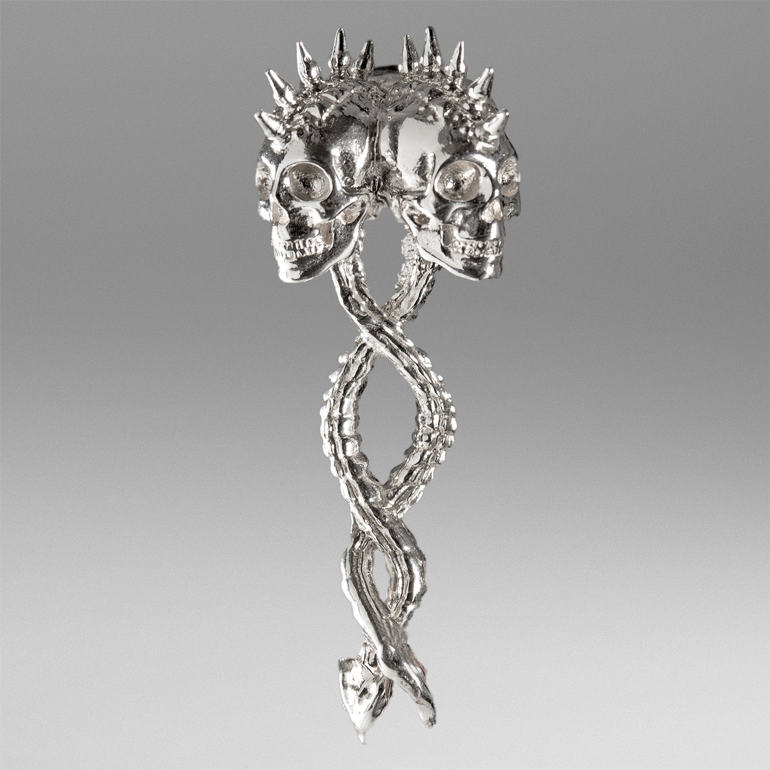 Personal Fears Dual Spines In Sterling Silver Pendant