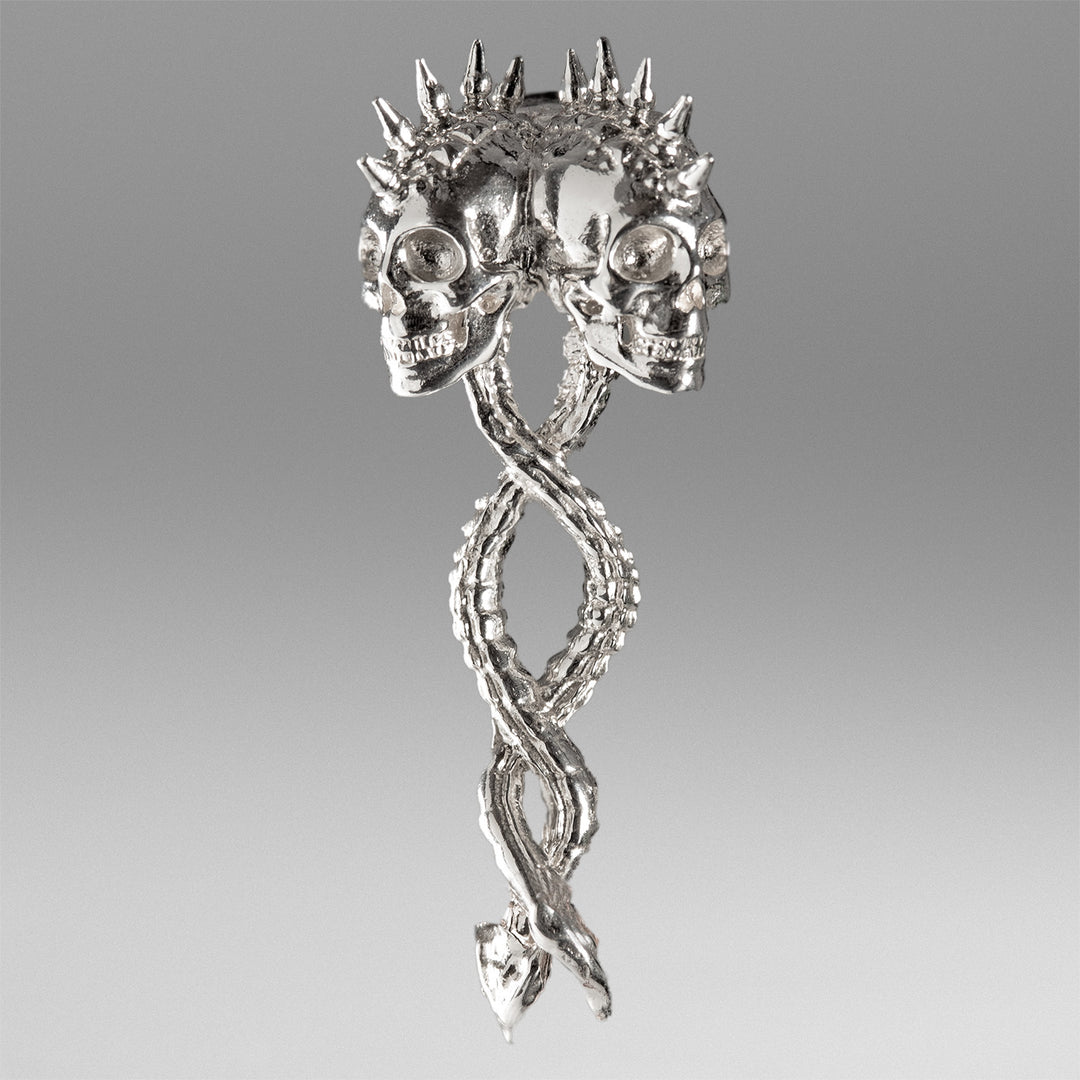 Personal Fears Dual Spines In Sterling Silver Pendant