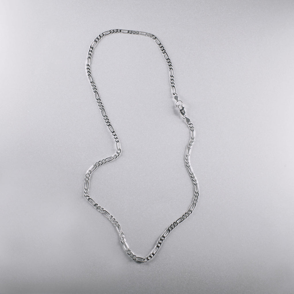 3mm Figaro Chain - Sterling Silver Necklaces FEARS 925 Personal Fears 3mm Figaro Chain | Sterling Silver Necklace | Luxury Jewelry