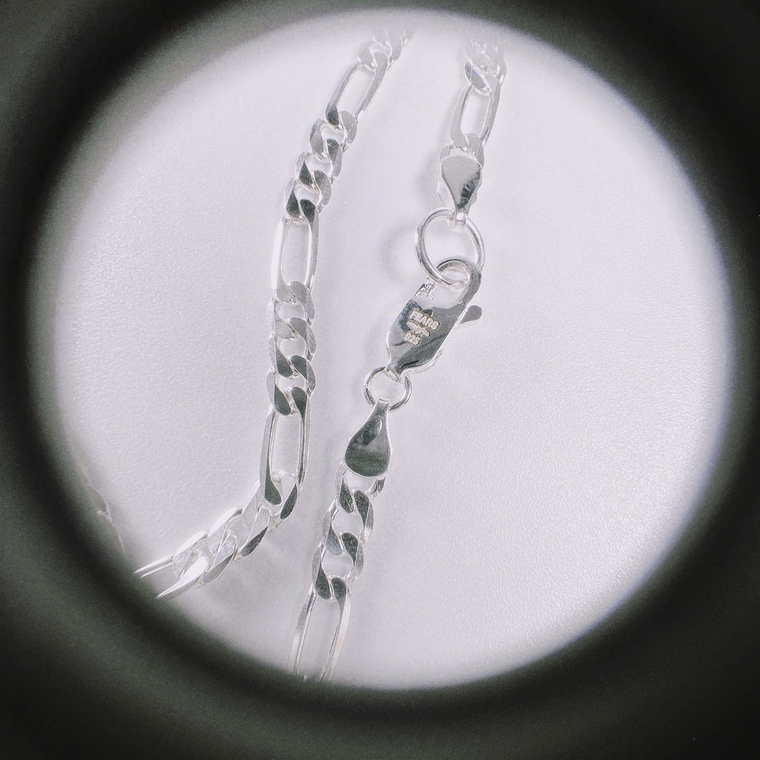 Personal Fears 3mm Figaro Chain Clasp 925 Sterling Silver 