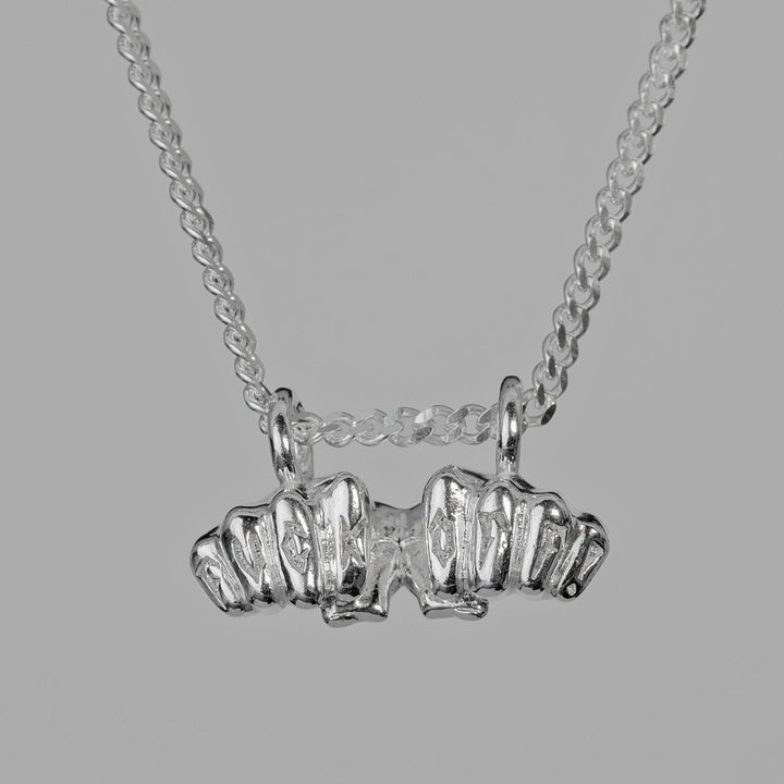 Fuck Off Pendant - Sterling Silver Necklaces FEARS 925 Personal Fears Fuck Off Pendant | Mens Luxury Necklace | Tattoo Jewelry