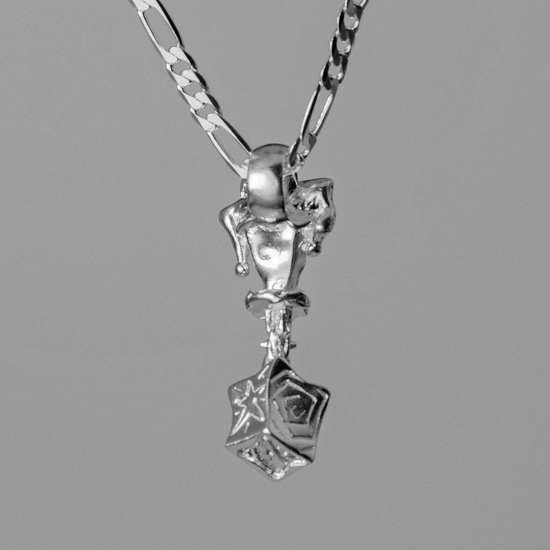 Back Of Sterling Silver Personal Fears Jack In The Box Pendant 