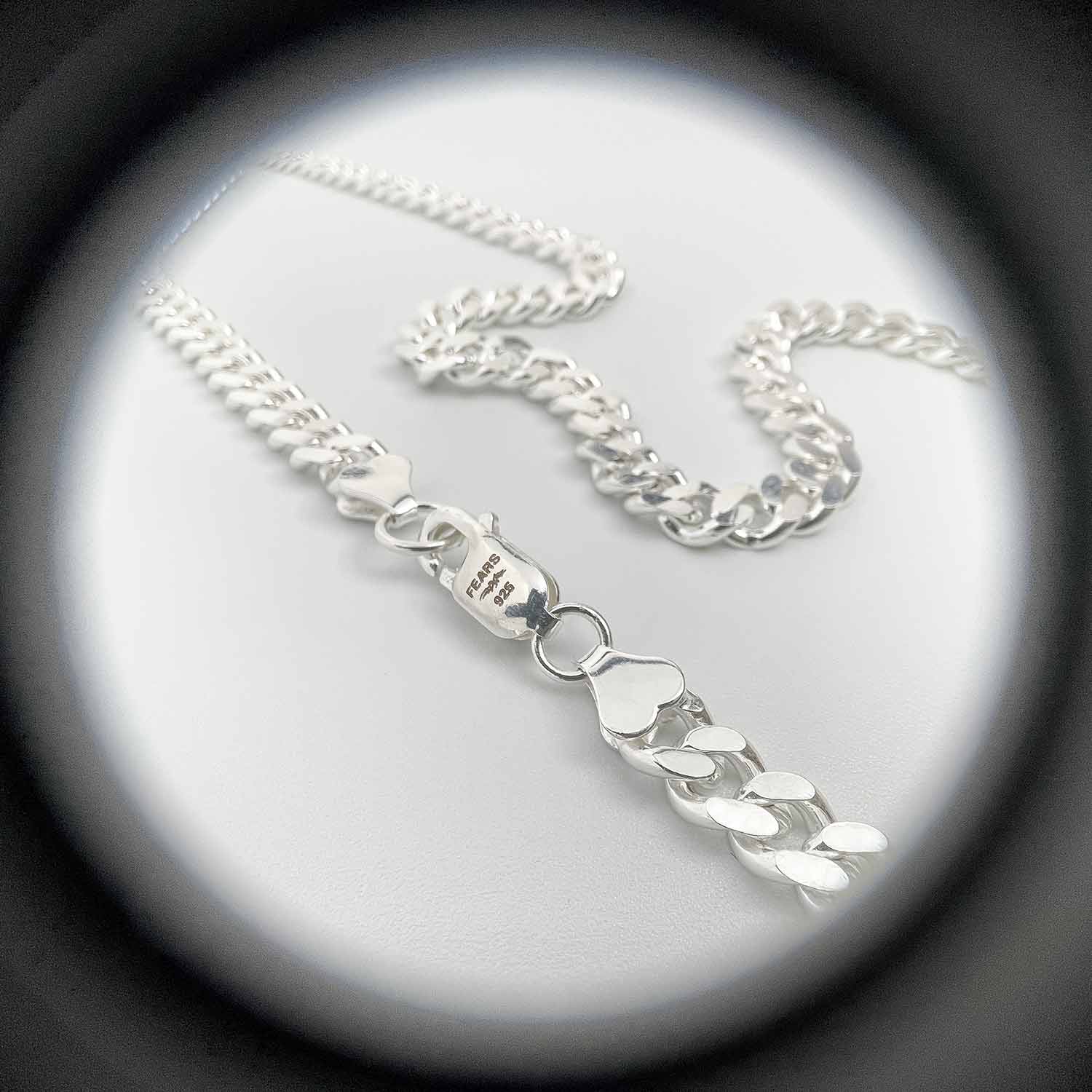 Sterling Silver 5mm Cuban Chain clasp detail - FEARS 925 by Personal Fears