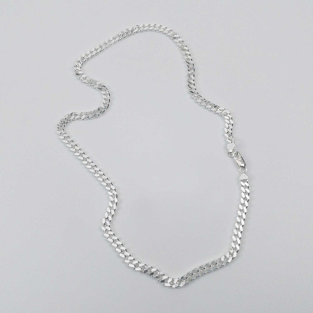 Sterling Silver 5mm Cuban Chain Necklaces FEARS 925 Personal Fears Sterling Silver 5mm Cuban | 925 Silver Mens Chain | Punk Jewelry