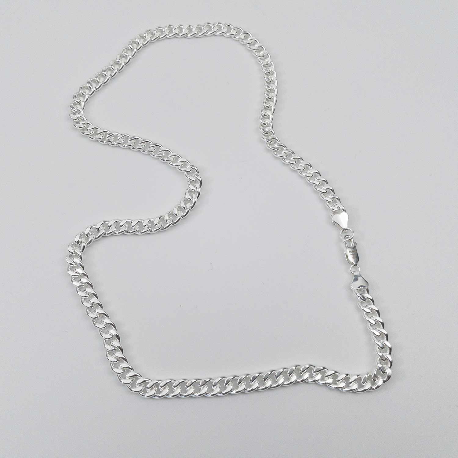 Sterling Silver 7mm Cuban Chain Necklaces FEARS 925 Personal Fears Sterling Silver 7mm Cuban Chain | Big Silver Necklace | 925 Jewelry