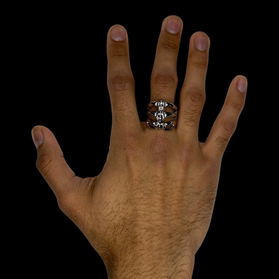 Ribcage Ring Rings Personal Fears Personal Fears Ribcage Ring | Bone Ring | Mens Silver Ring