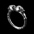 Shared Thoughts Ring - Stainless Steel Rings Personal Fears Personal Fears Shared Thoughts Ring | Skull and Brains Ring | Goth Jewelry 