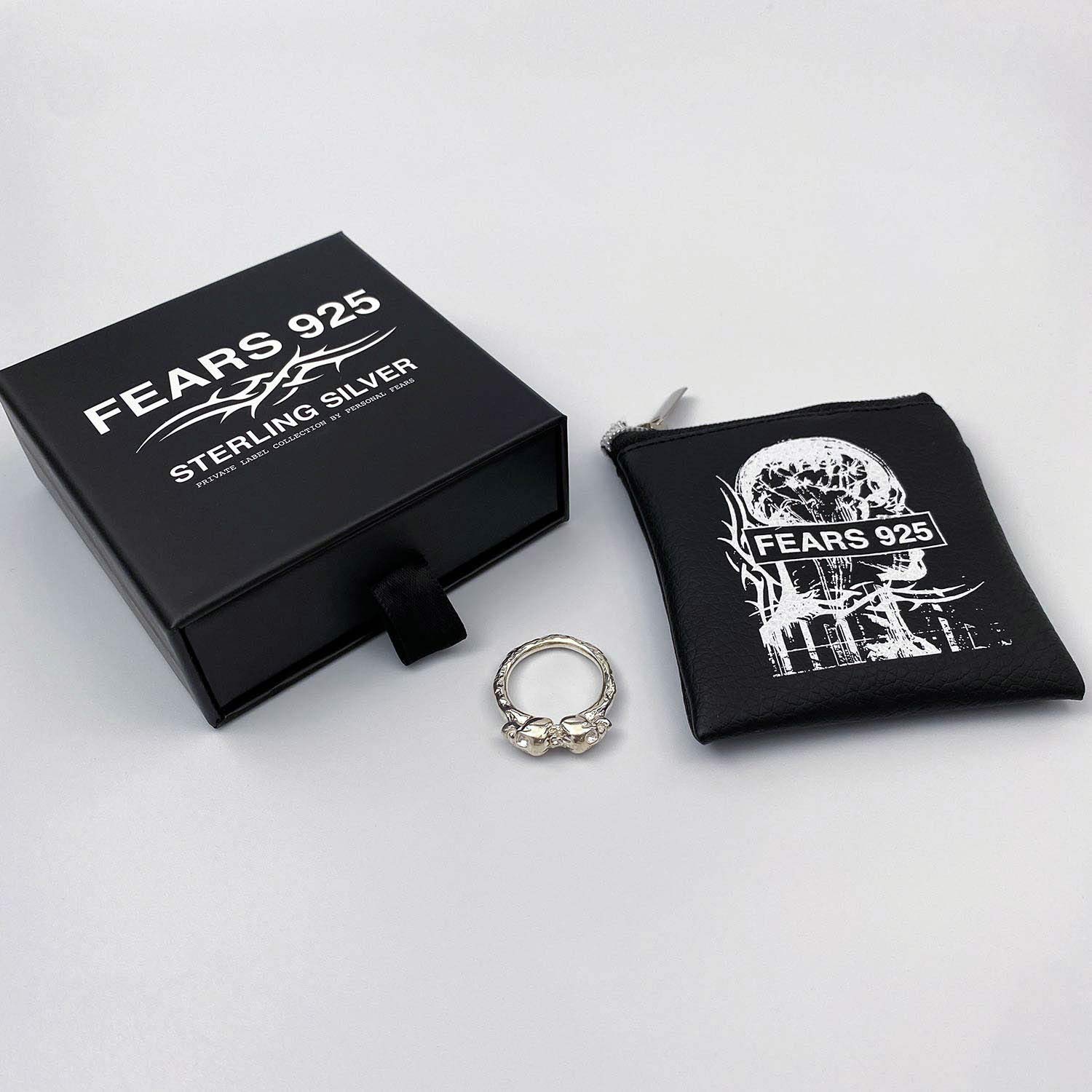 Personal Fears Shared Thoughts Ring In Sterling Silver With Box and Bag