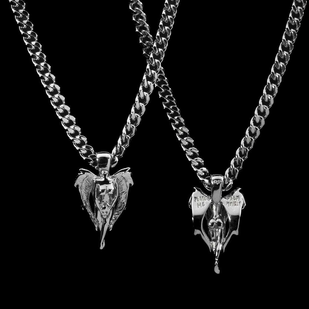 Personal Fears "Protect Me" Angel Pendant Stainless Steel Jewelry