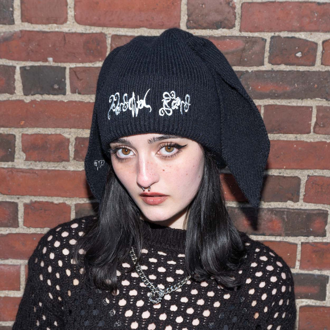 Bunny Ears Beanie - Black