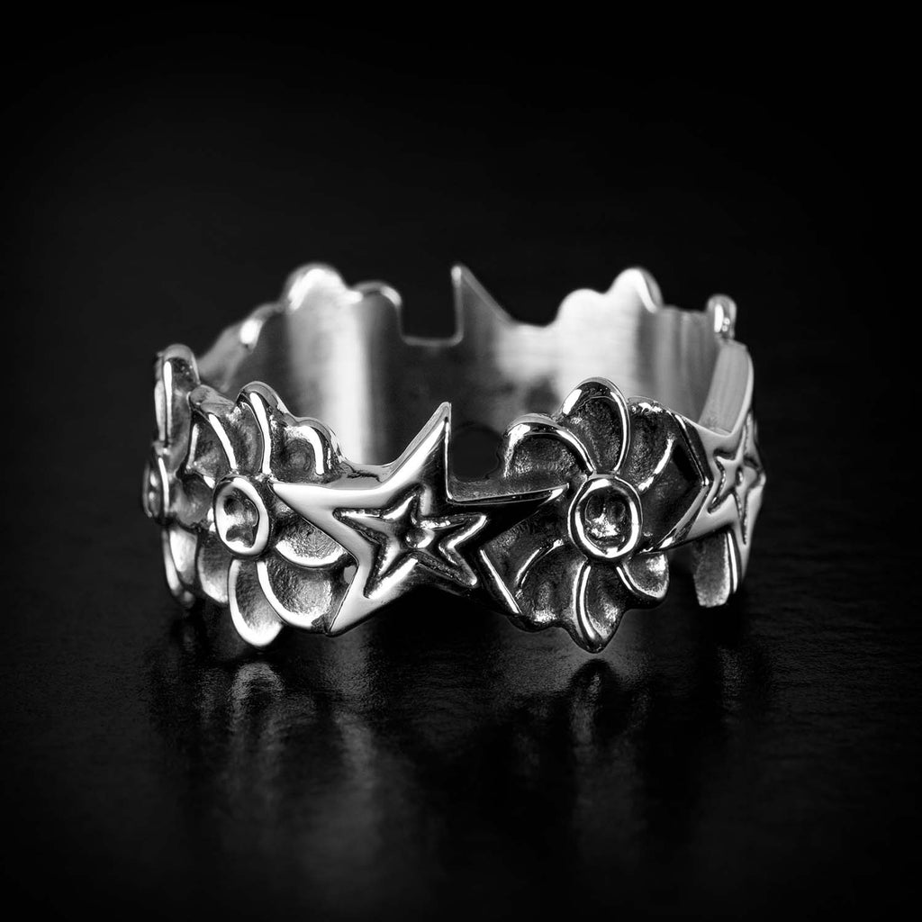 Daisy Chain Ring - Stainless Steel Rings Personal Fears Personal Fears Daisy Chain Ring | Stainless Steel | Flower and Star Ring