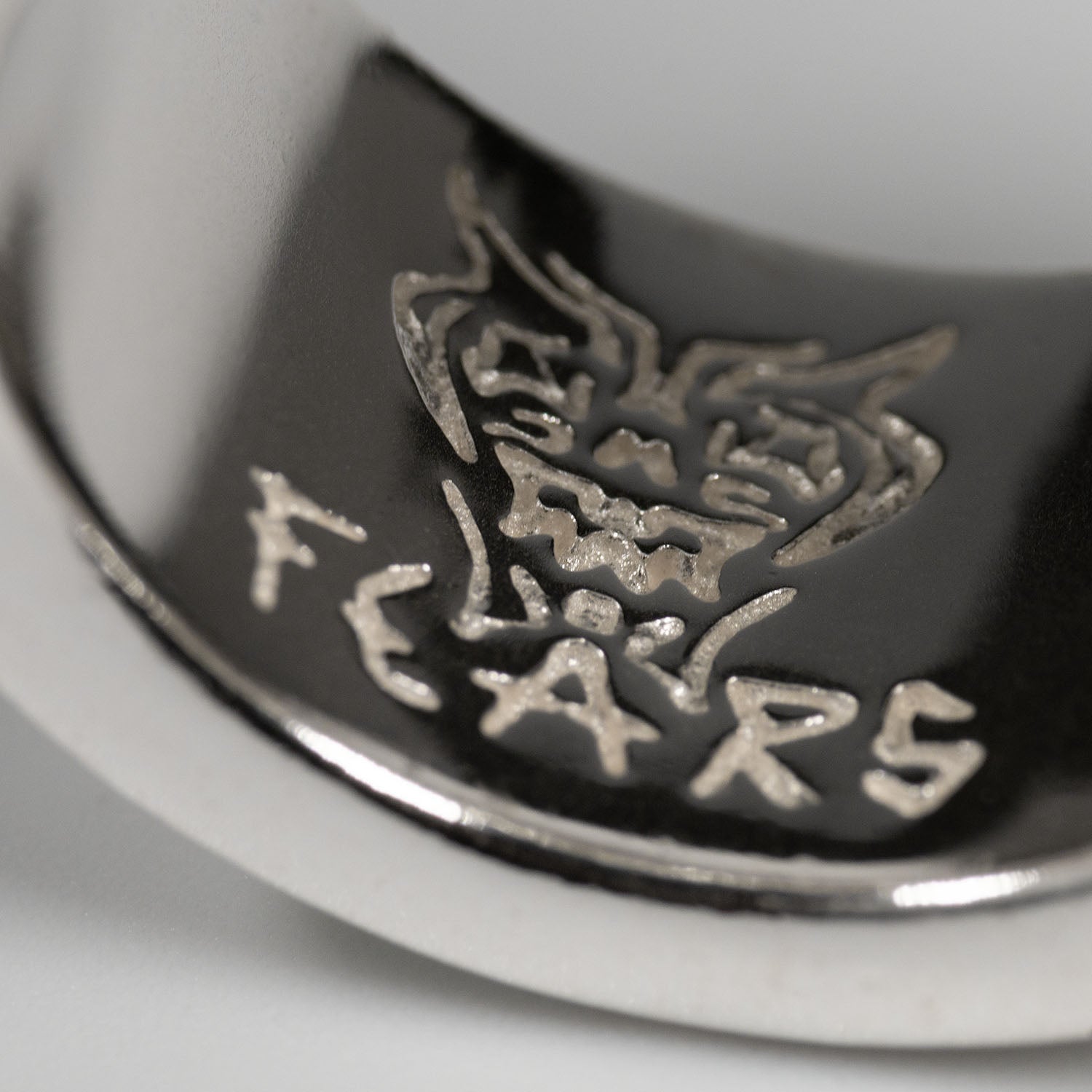 Personal Fears Sterling Silver Diamond Plate Ring Hot Rod Detail Luxury Jewelry