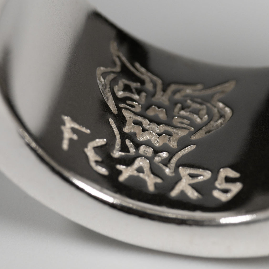 Diamond Plate Ring - Sterling Silver Rings FEARS 925 Personal Fears Diamond Plate Ring | Luxury Ring | Stainless Silver Jewelry