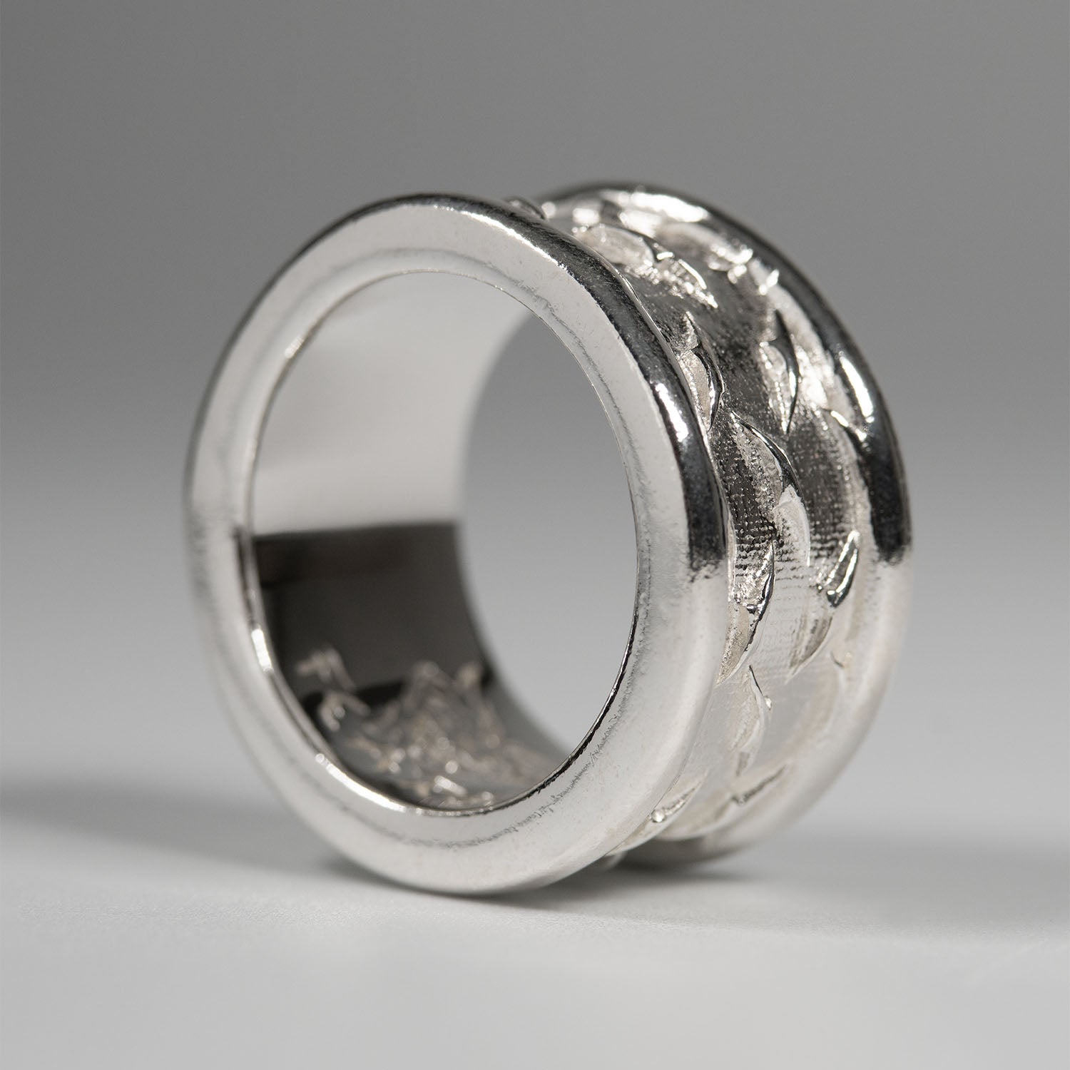 Diamond Plate Ring - Sterling Silver Rings FEARS 925 Personal Fears Diamond Plate Ring | Luxury Ring | Stainless Silver Jewelry