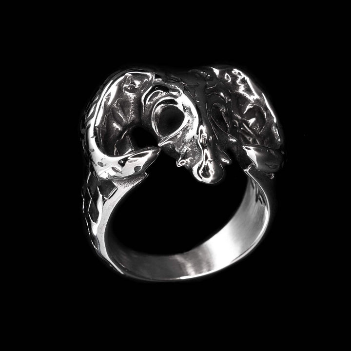 Personal Fears ring Goat Head Baphomet Ring Stainless Steel Jewelry