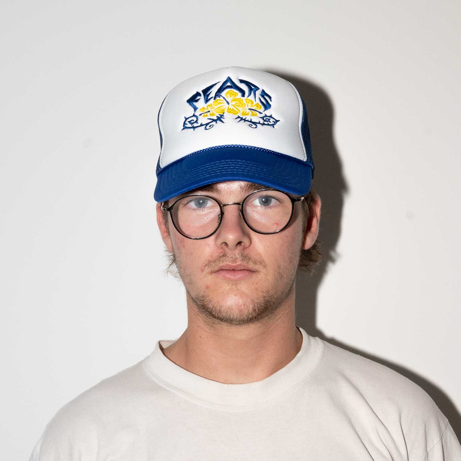 Floral Embroidered Trucker Hat