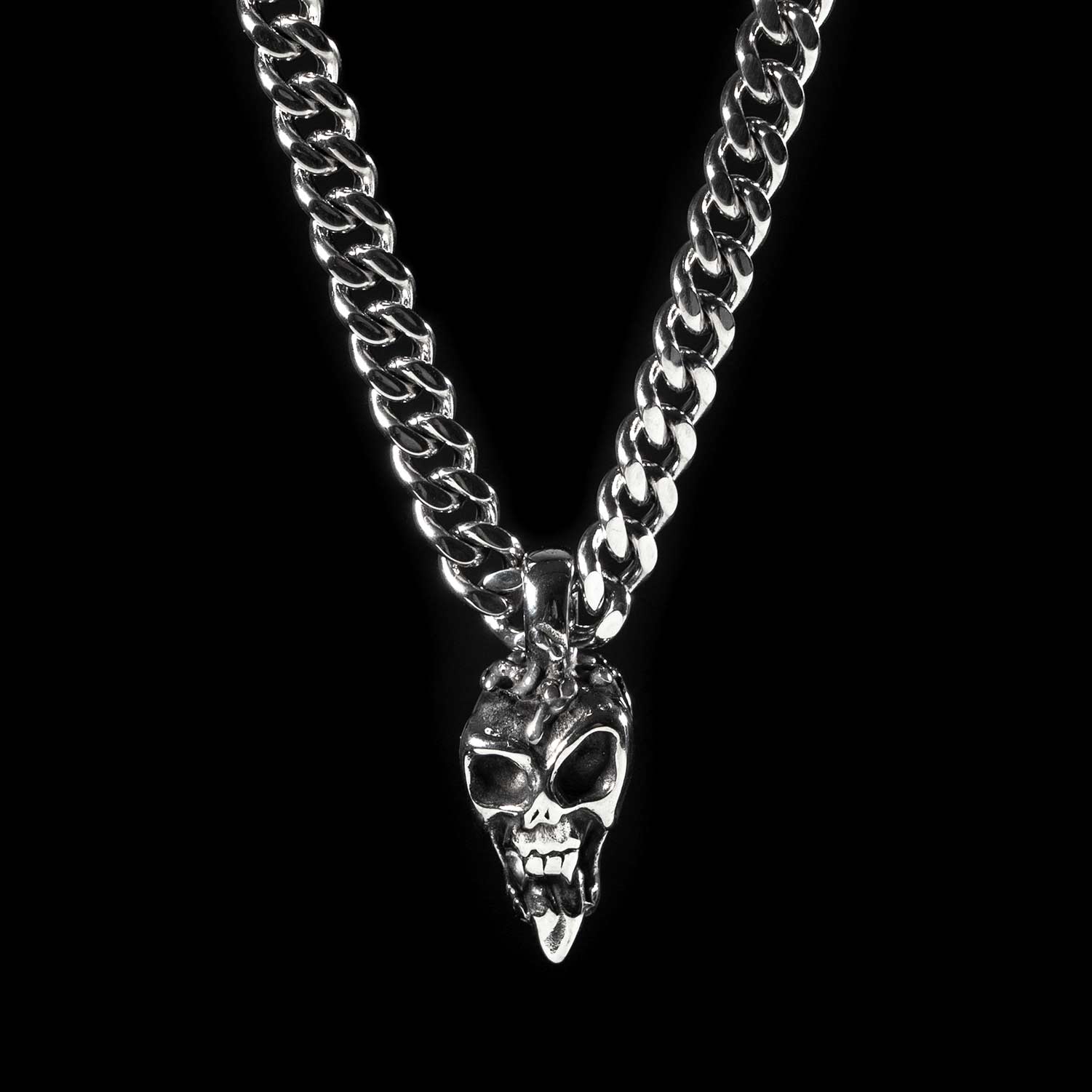Maggot Brain Pendant Chain Necklaces Personal Fears Personal Fears Maggot Brain Pendant Chain | Punk Jewelry | Goth Necklace