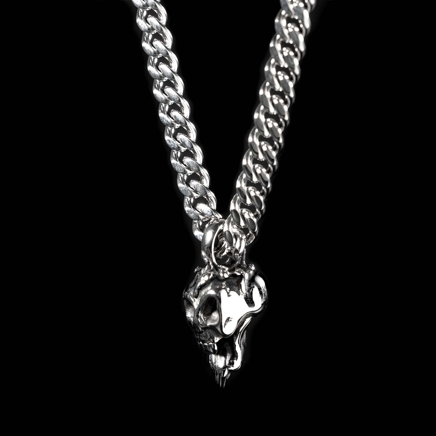 Maggot Brain Pendant Chain Necklaces Personal Fears Personal Fears Maggot Brain Pendant Chain | Punk Jewelry | Goth Necklace
