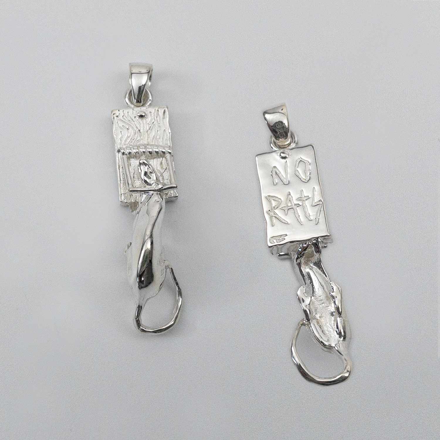 Rat Trap Pendant Silver Charms & Pendants FEARS 925 Personal Fears Rat Trap Pendant 925 Silver | Punk Jewelry | Designer Mens Chain