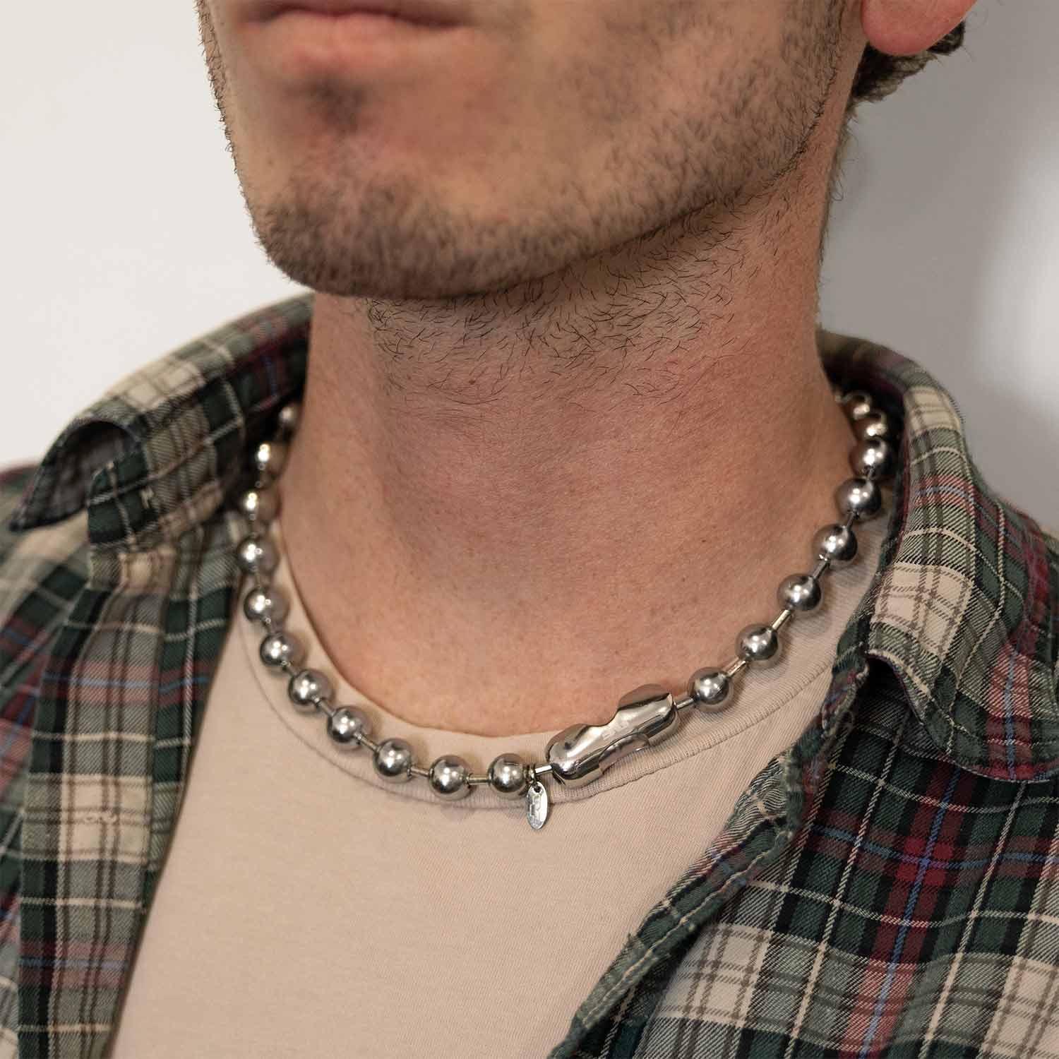 Big ol' Ball Chain - 10mm Necklaces Personal Fears Personal Fears Big ol' Ball Chain | 10mm Ball Necklace | y2k Jewelry Silver | 90s Necklace