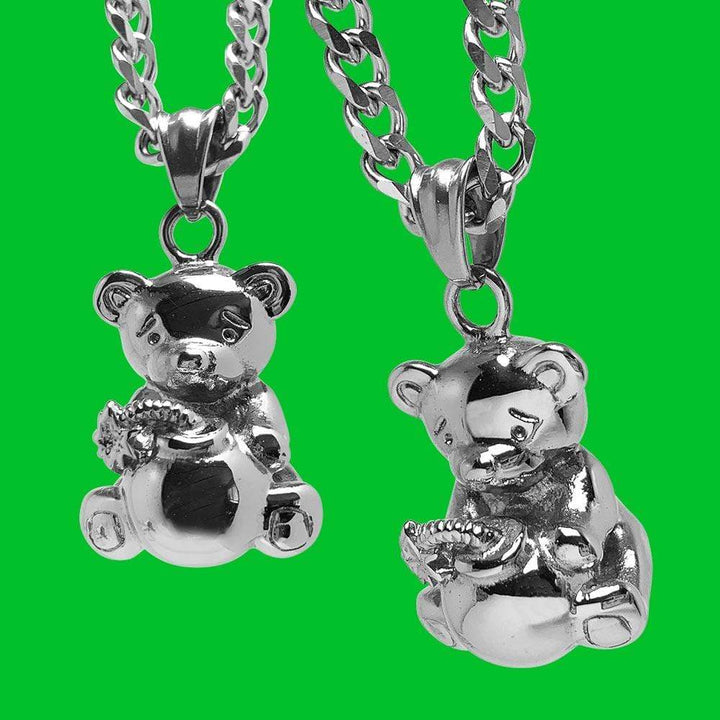 Personal Fears chain Bomb Bear Pendant Chain Stainless Steel Jewelry